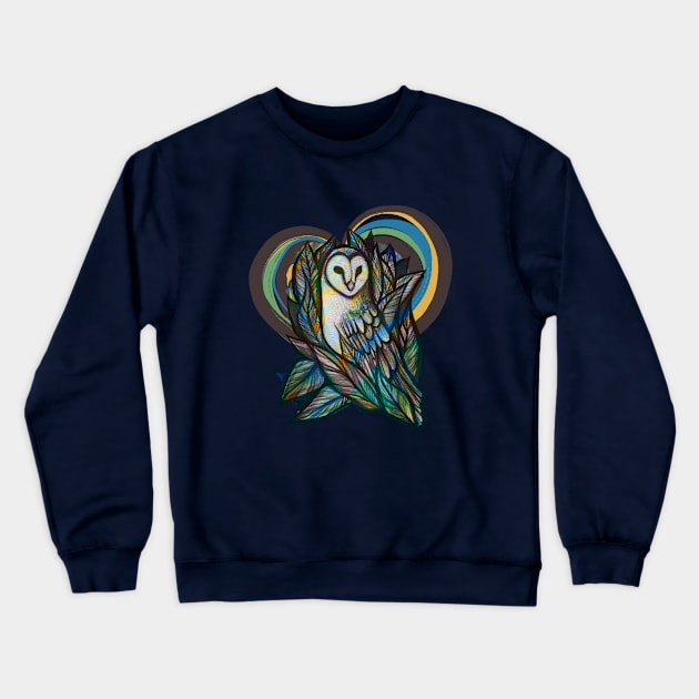 Barn Owl Crewneck Sweatshirt by bubbsnugg